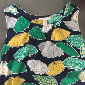 EUC Banana Republic Umbrella Tank Top Blouse in Blue/Green - Small 🌂☔️